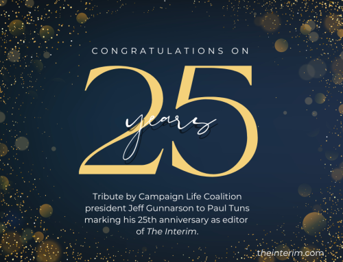 Tribute speech to editor Paul Tuns